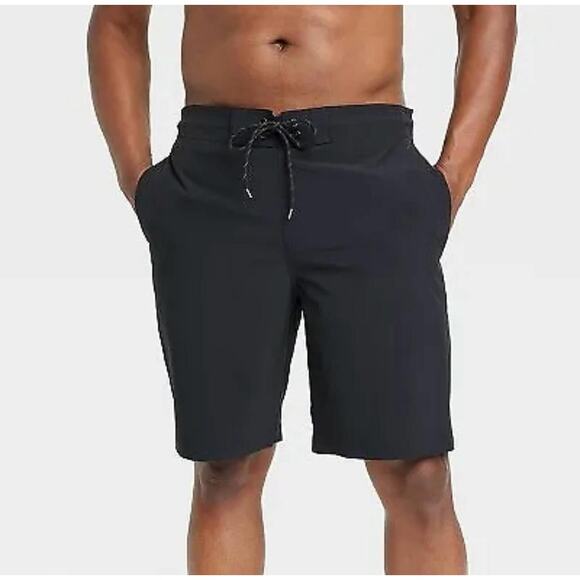 Goodfellow & Co. Men’s Swim Trunks XL Black – Mesh Lined Board Shorts - Picture 1 of 12